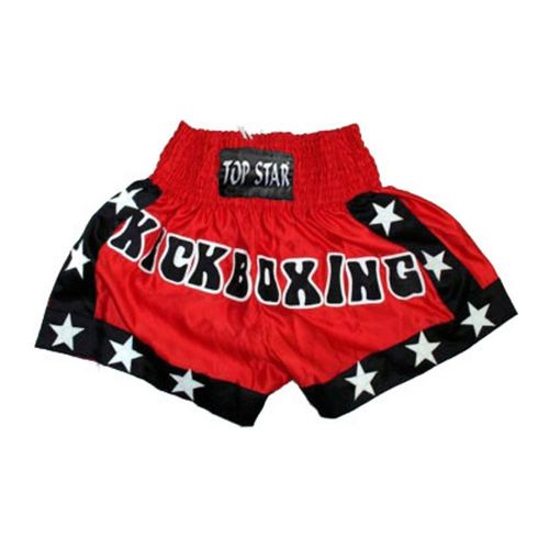 Kick-Thai-Box Shorts rot-schwarz-weiß
