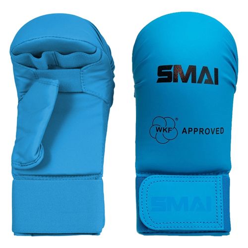 SMAI WKF- Karate-Handschutz mit Daumen blau