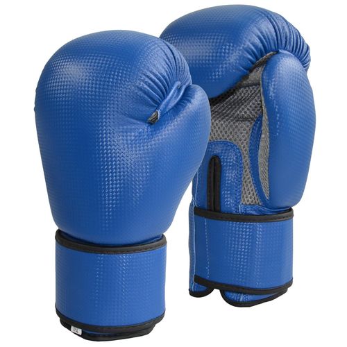 Boxhandschuhe Carbon Optic blau-Mesh grau
