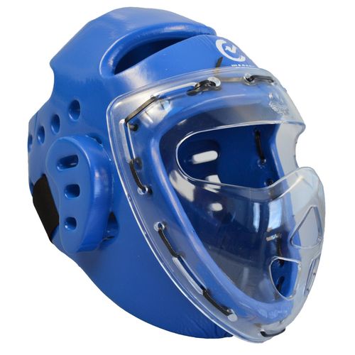 Kopfschützer blau Schaumstoff, Maske, WTF