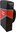 Schlagpolster Kunstleder rot-schwarz ca. 65 x 35 cm