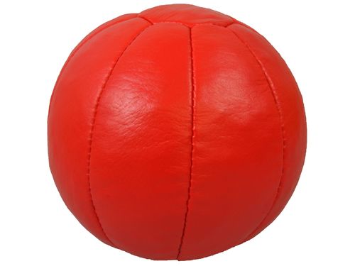 Medizinball Echtleder 3Kg rot