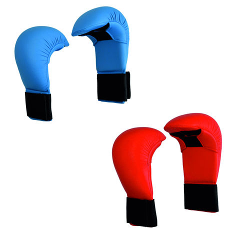 Karate Wettkampfhandschutz Set rot und blau