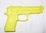 Plastik-Pistole, gelb, detailgetreu, 23 x 13 cm