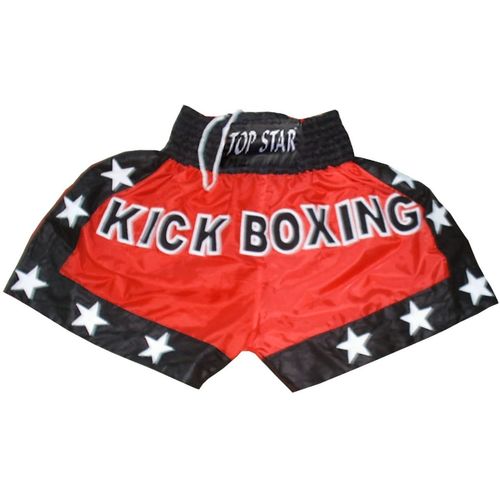 Kick-Thai-Box Shorts rot-schwarz-weiß