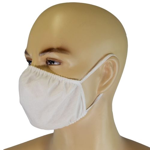 10 Stück Mund-Nase-Behelfsmaske, Stoff, weiß