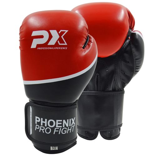 PX Pro Fight Boxhandschuhe PU schwarz-rot