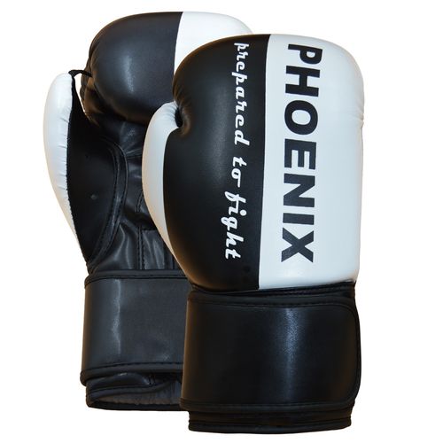 PX Boxhandschuh "prepared to fight" PU schwarz-weiß