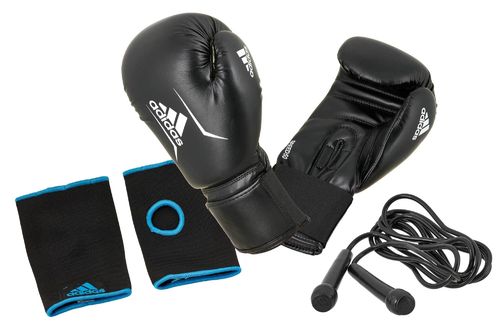 adidas Boxing Set - Handschuhe, Seil, Innenhandschuhe - ADIBPKITSMU