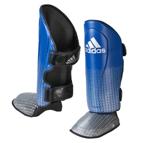 adidas Pro Kickboxing Schienbein-Spannschutz blue/silver, adiKBSI300