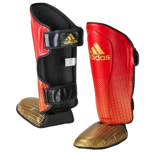 adidas Pro Kickboxing Schienbein-Spannschutz red/gold, adiKBSI300