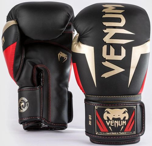 Venum Elite Evo  Gloves - Black/Gold/Red